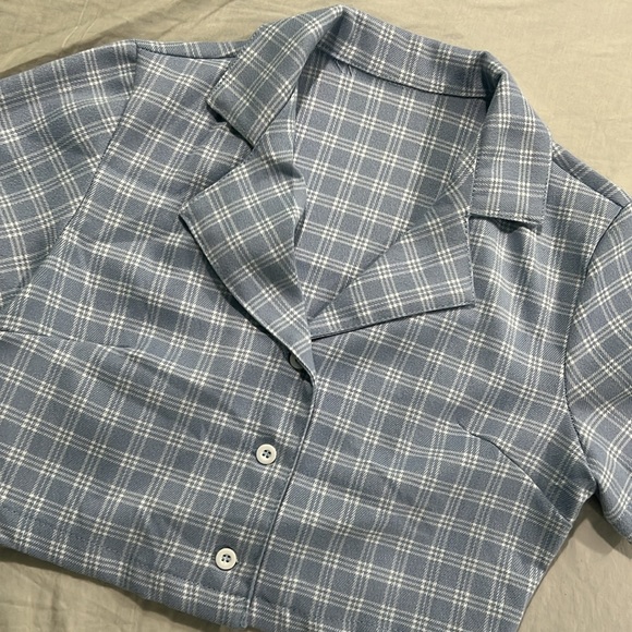 Blue plaid vivian shirt - Picture 5 of 9